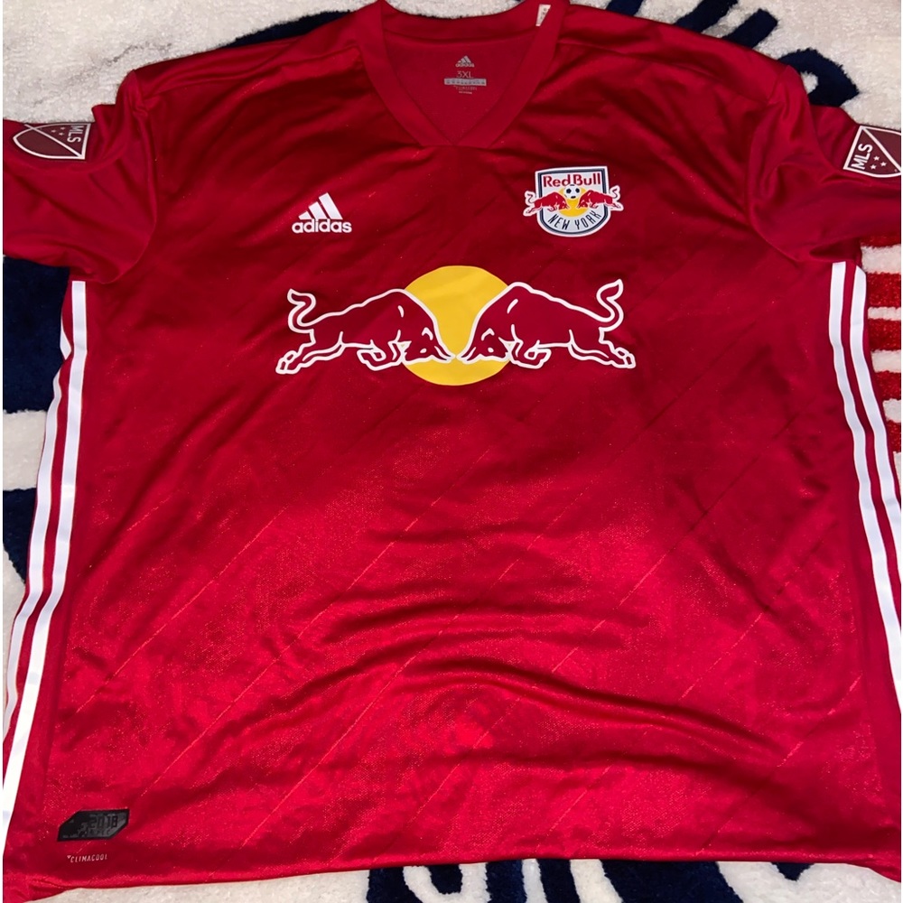 ADIDAS DRI FIT MLS RED BULLS SOCCER JERSEY